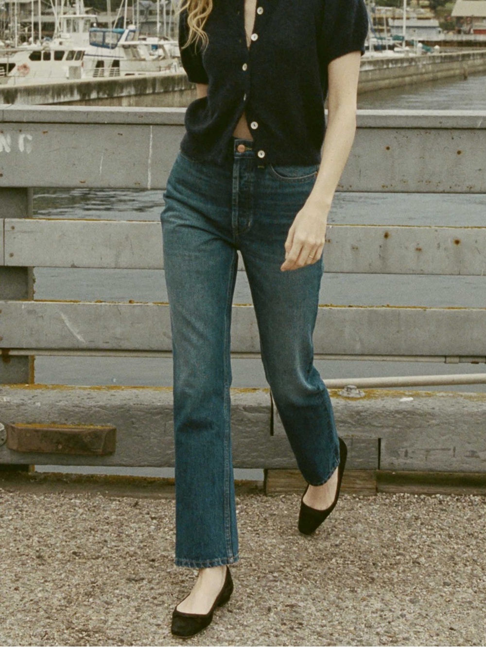 DÔEN Diana Jean Size 28 Bleu D’Hier Organic Cotton High Rise Straight Leg Jeans